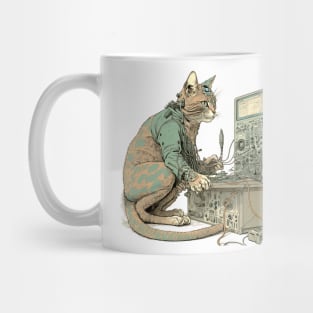 Futuristic Bio Steampunk Cat No Background Mug